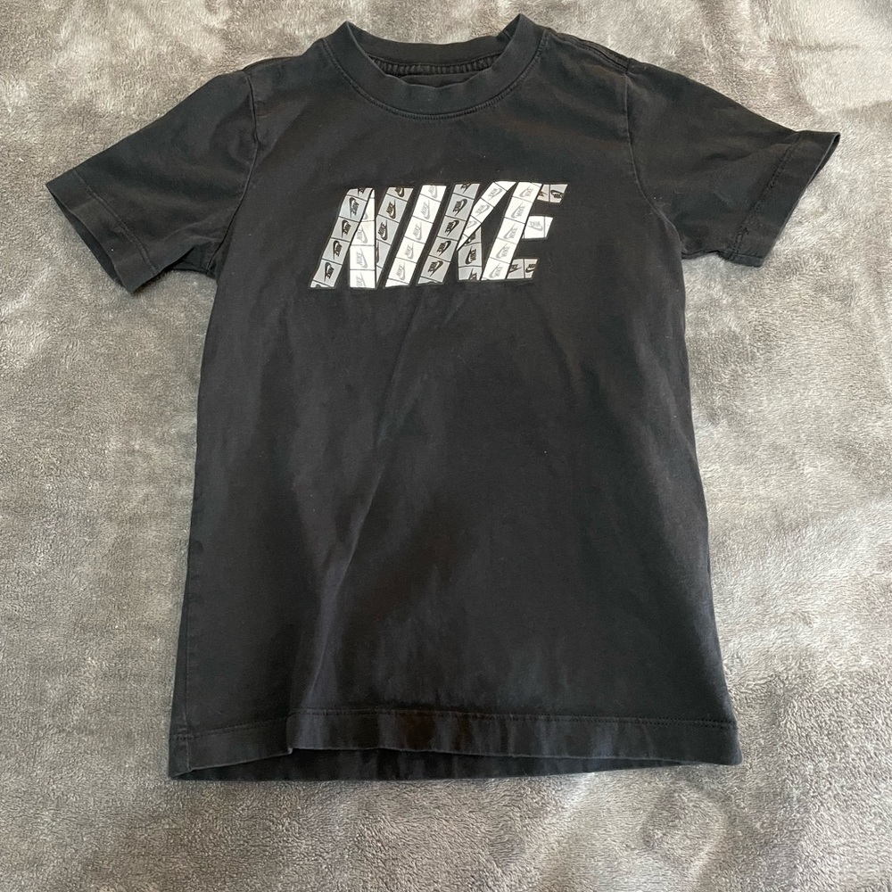 Kids Black Nike Tee Shirt Top